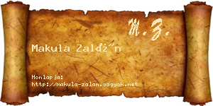 Makula Zalán névjegykártya